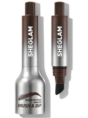 Sheglam Brow-Fection Angled Brush & Dip - chocolate brown